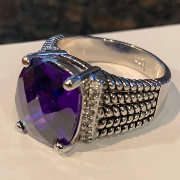 Amethyst and diamond ring - Picture 4 of 6